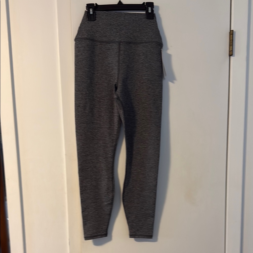 Gray High-Waisted Leggings